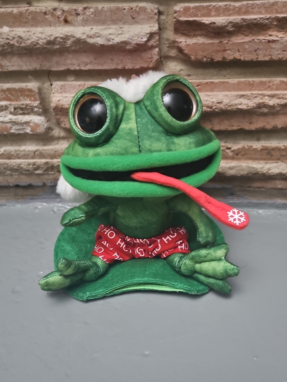 Vintage 90s American Greetings Santa Frog Gift Card Holder Plush Collectible 🎄